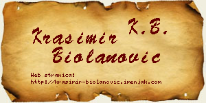 Krasimir Biolanović vizit kartica